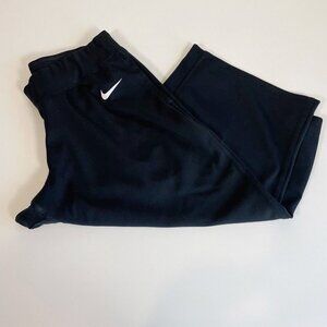 Nike Women Performance Fit Dry Capri Cropped Pants Black S Wide Leg Athletic Y2K